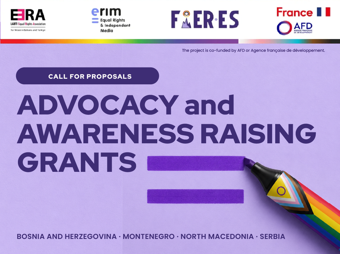 Open Call for Proposals: Grants for LGBTIQ+ Advocacy and Awareness-Raising Campaigns and Initiatives